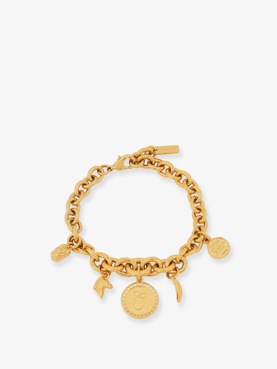 Chloé Brass bracelet with charms