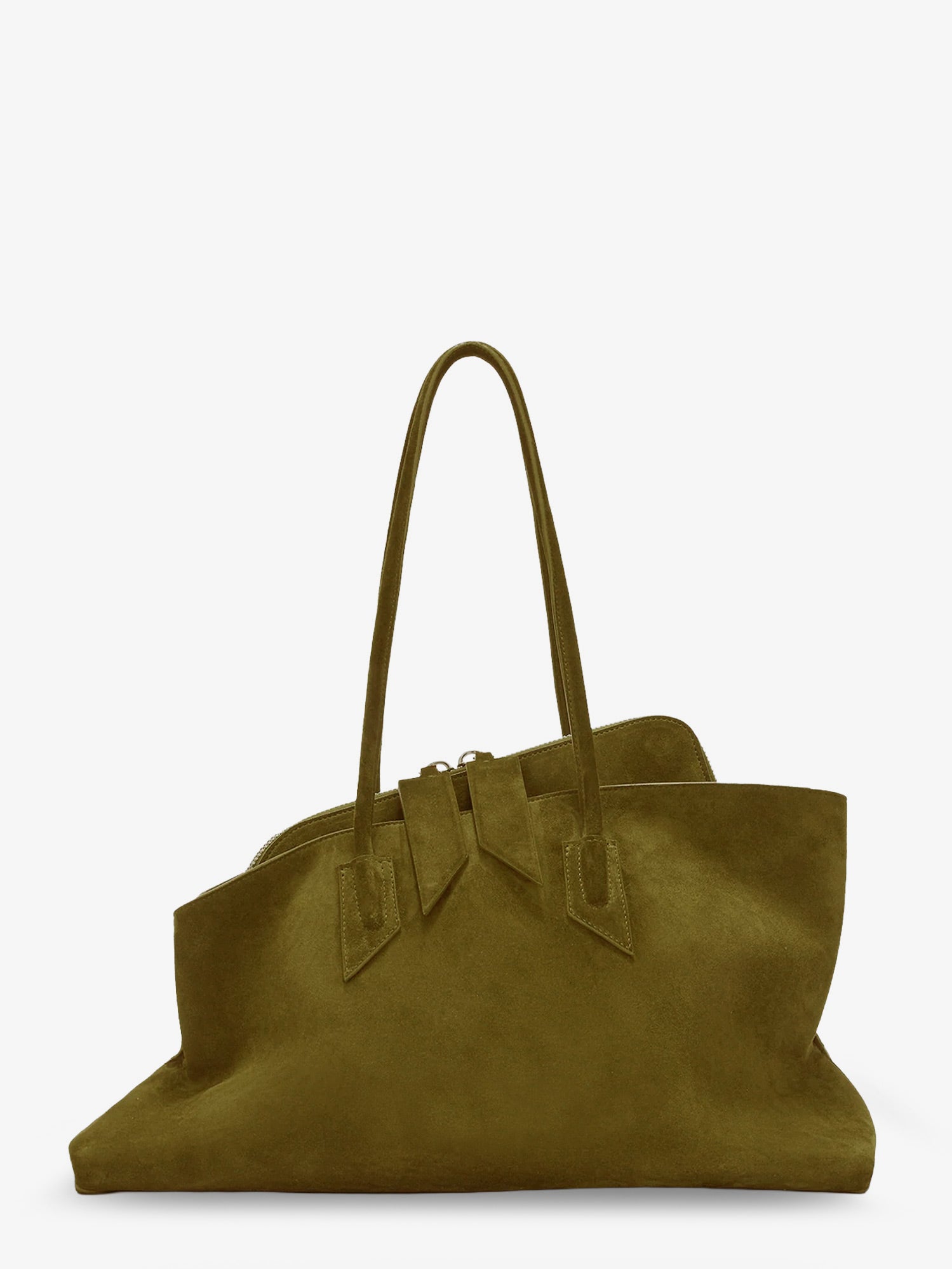 The Attico La Passeggiata suede shoulder bag, view 2