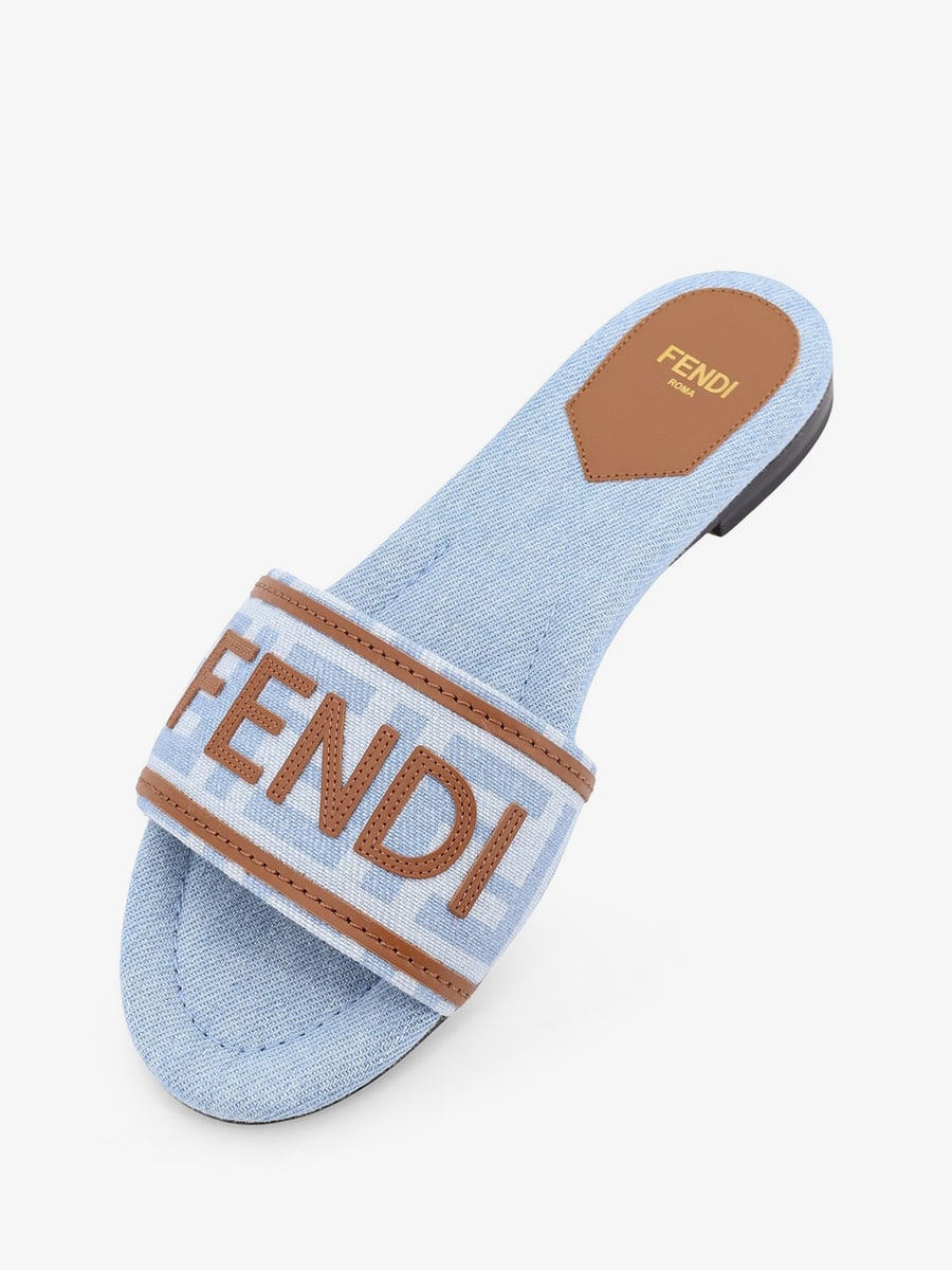 Fendi Sunshine FF denim sandals, view 4