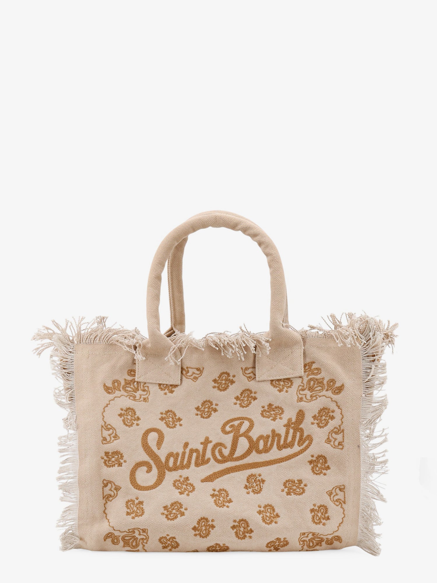 MC2 SAINT BARTH Vanity cotton handbag with all-over embroidery, view 2