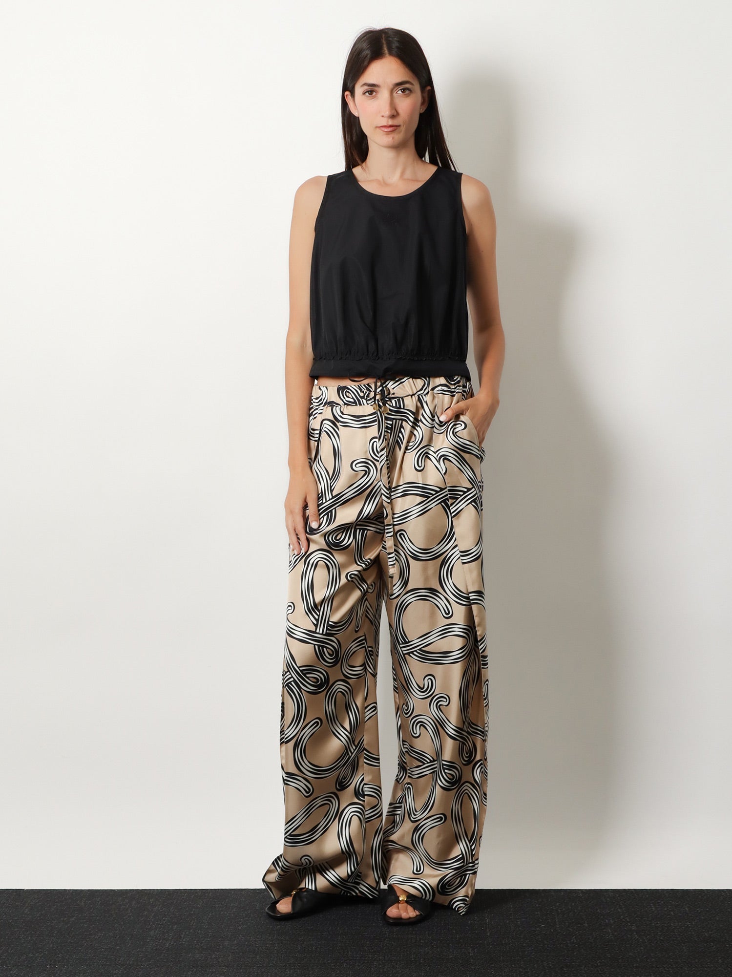 Loewe Paula's Ibiza - Printed silk trousers, view 2