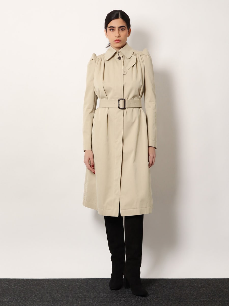 Alexander McQueen Cotton trench with Puff sleeves, view 2
