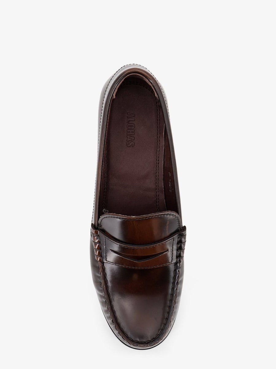 ALOHAS Leather Rivet loafers, view 5