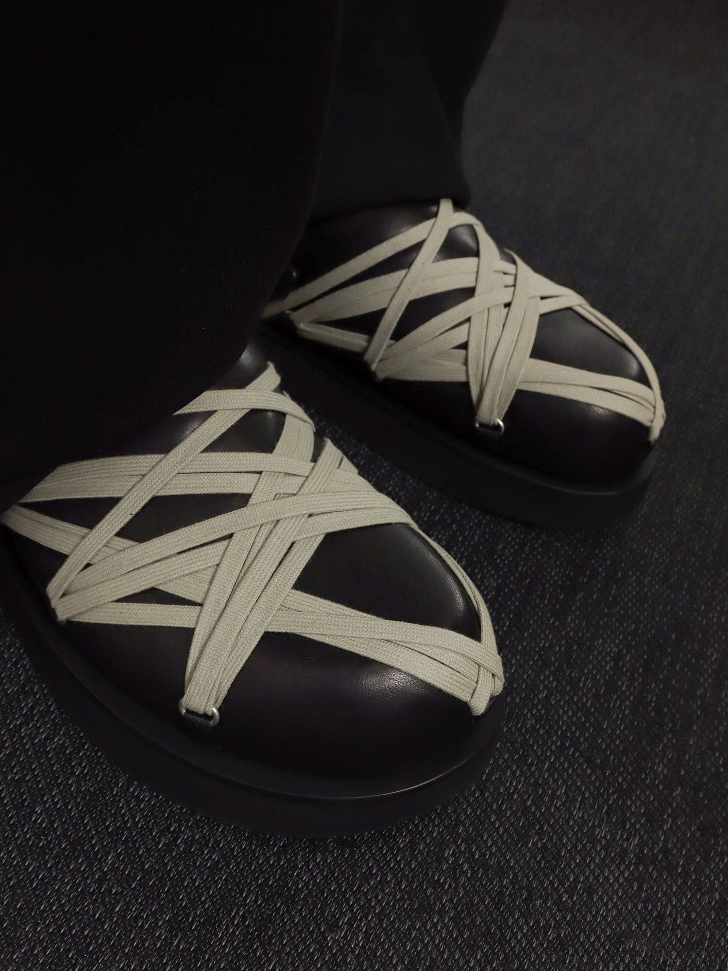 Rick Owens Megalace leather sandals, view 2