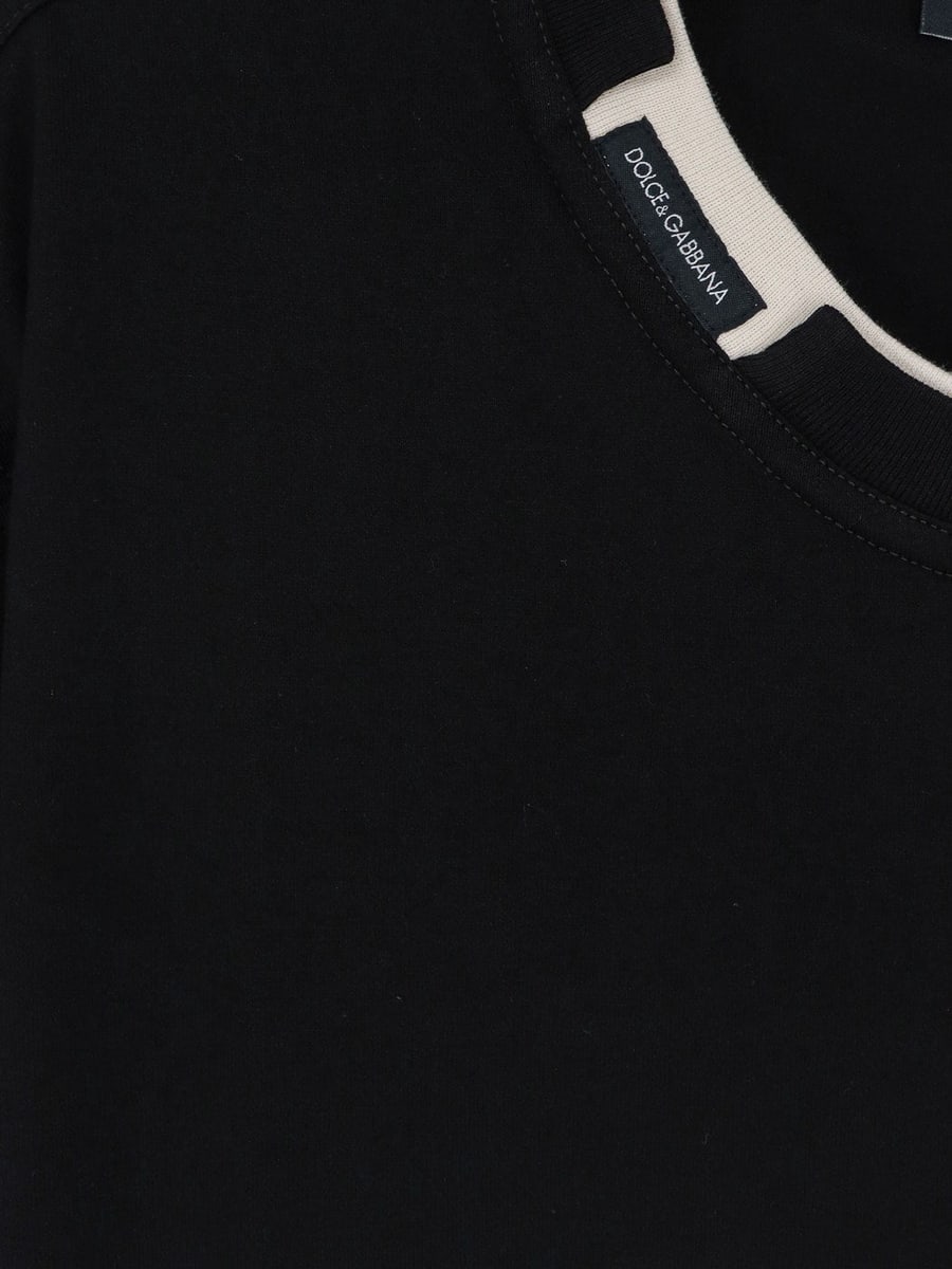 Dolce & Gabbana Cotton t-shirt with contrasting profile, view 3
