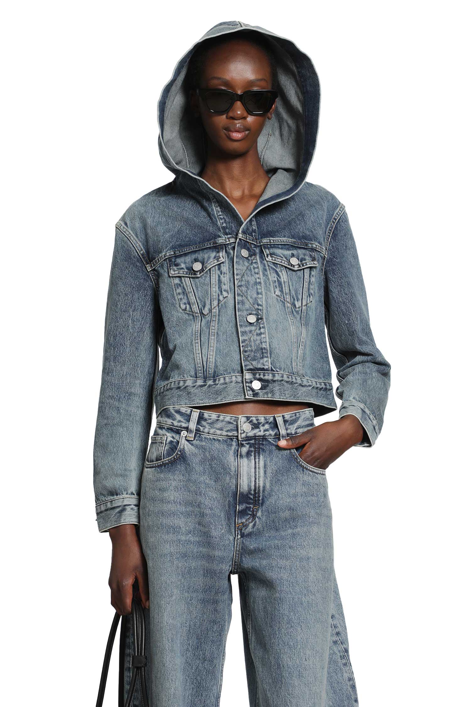 Alaïa Hooded Denim Jacket