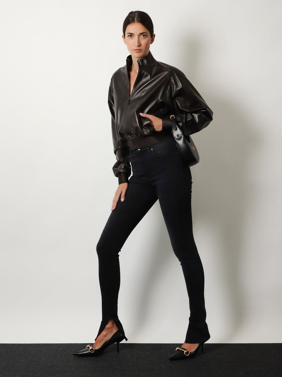 Gucci Soft nappa leather bomber jacket, view 2