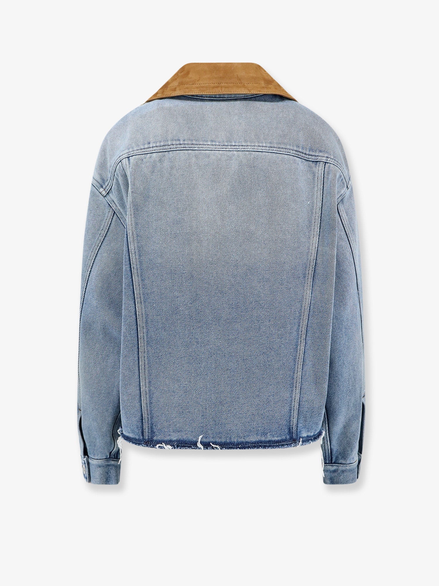 Miu Miu Denim Jacket with suede detail, view 2