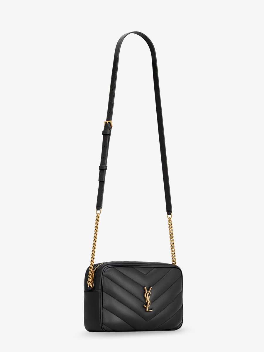 Saint Laurent Loulou matelassé leather crossbody bag, view 3
