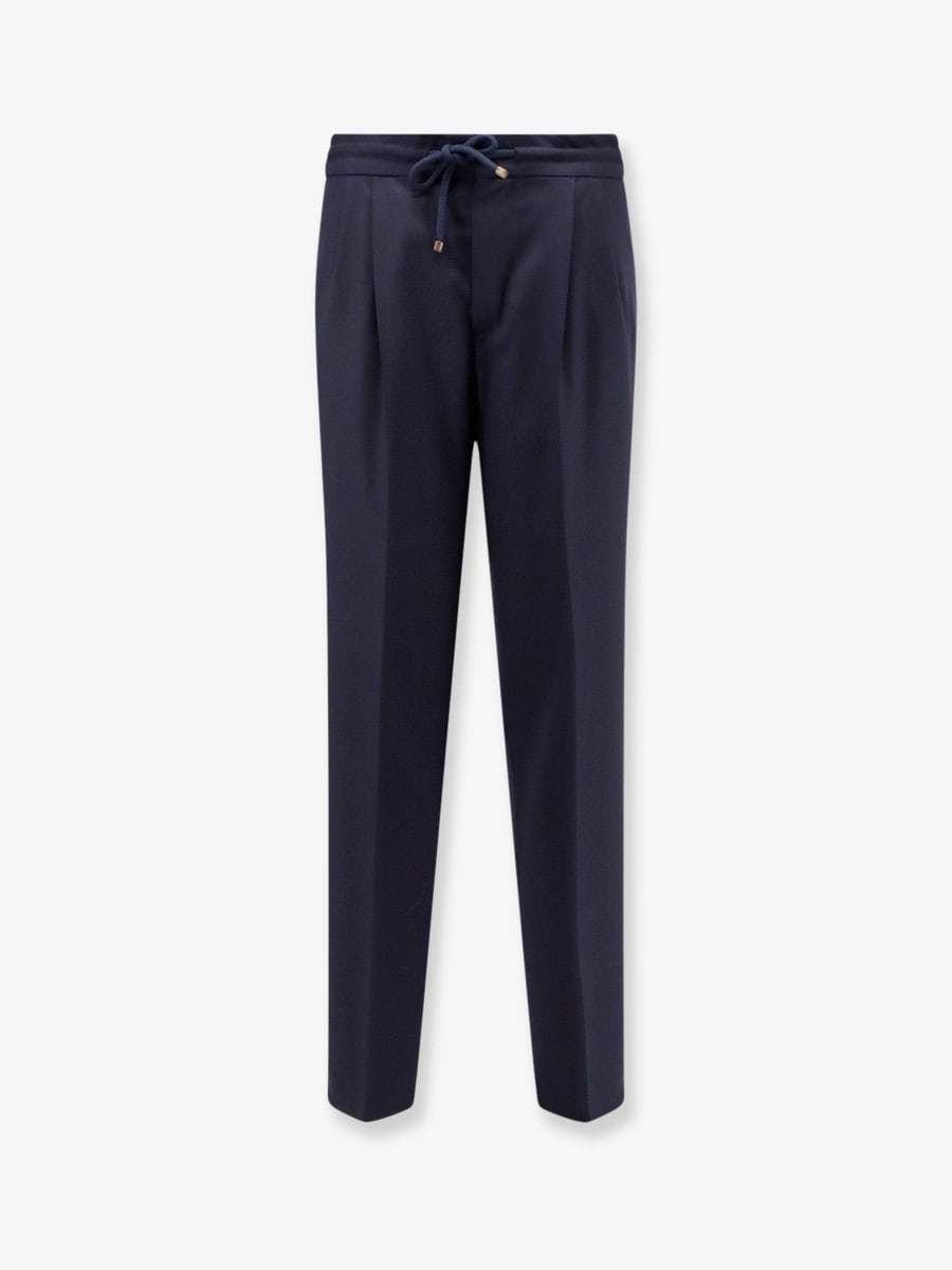 Brunello Cucinelli Virgin wool trousers with adjustable drawstring