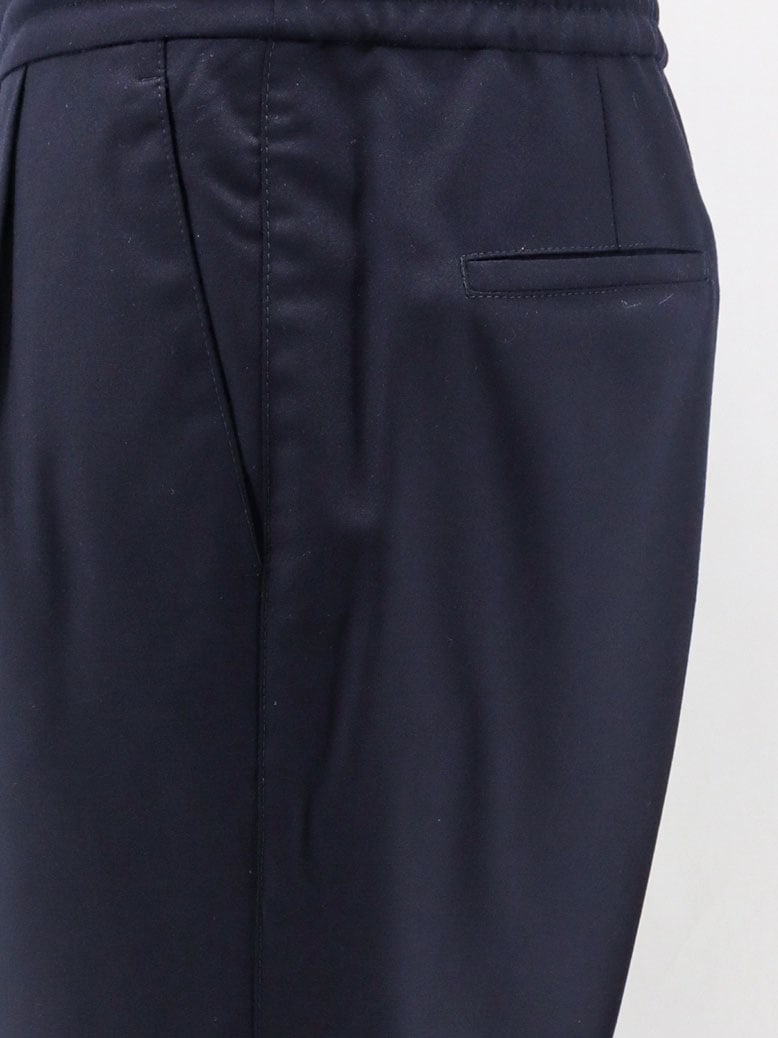 Brunello Cucinelli Virgin wool trousers with adjustable drawstring, view 3