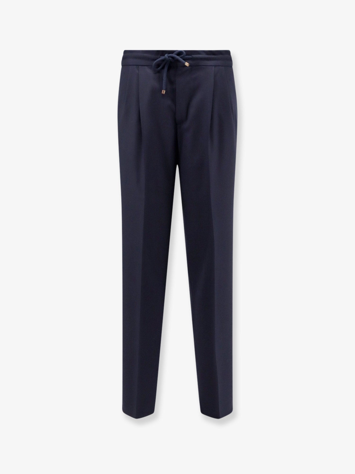 Brunello Cucinelli Virgin wool trousers with adjustable drawstring