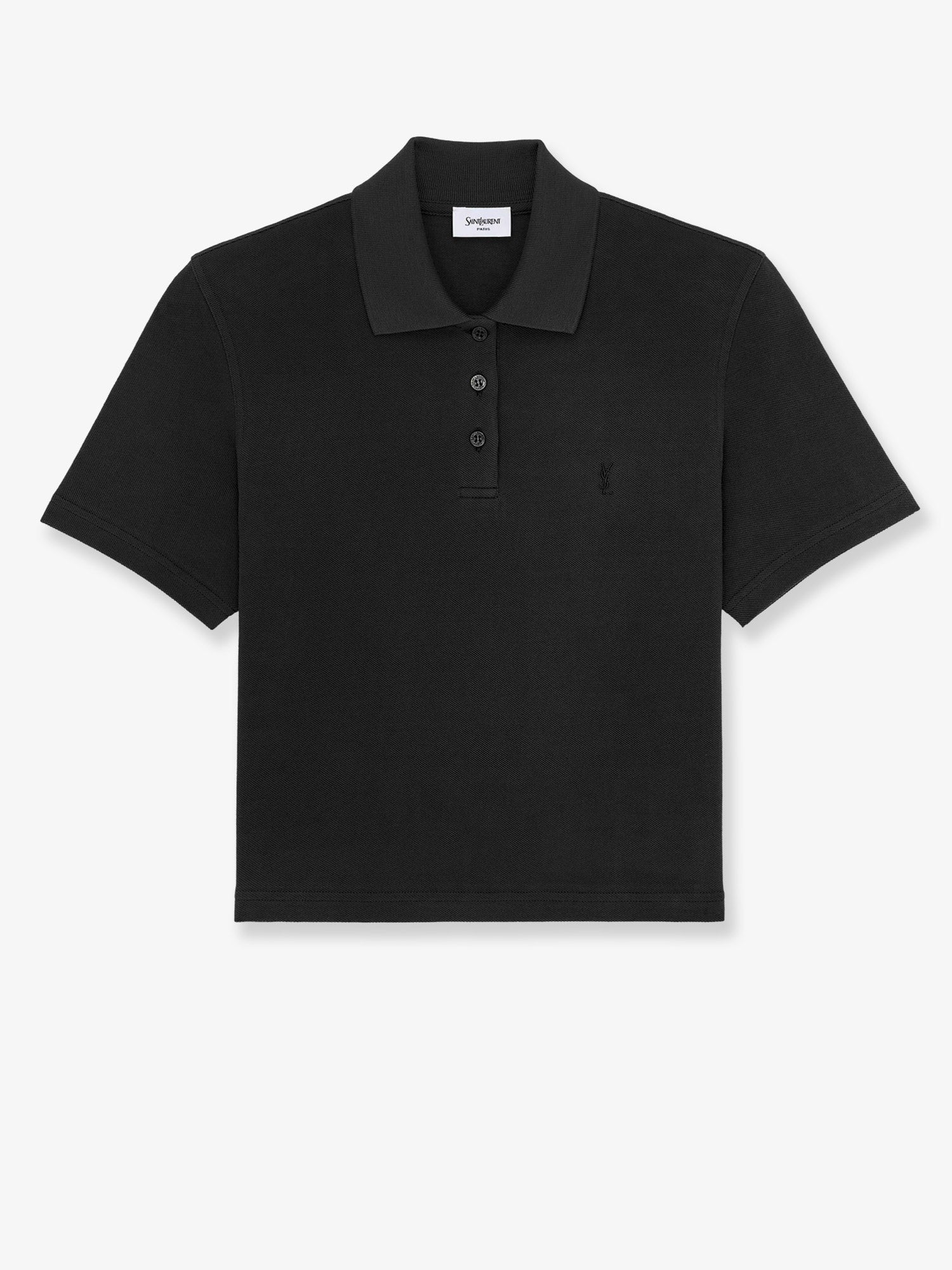 Saint Laurent Cassandre Cotton Piqué Cotton Polo Shirt