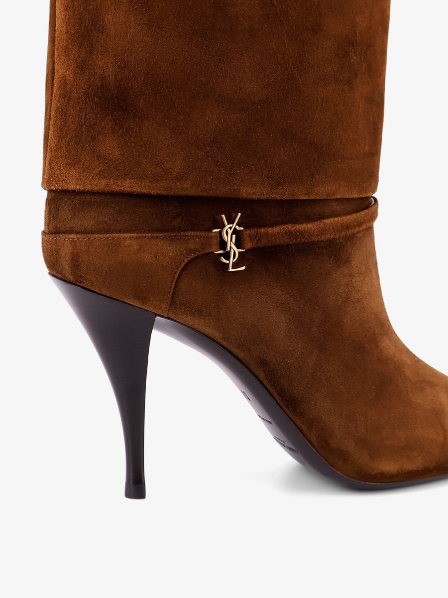 Saint Laurent Vicky 90 suede boots, view 4