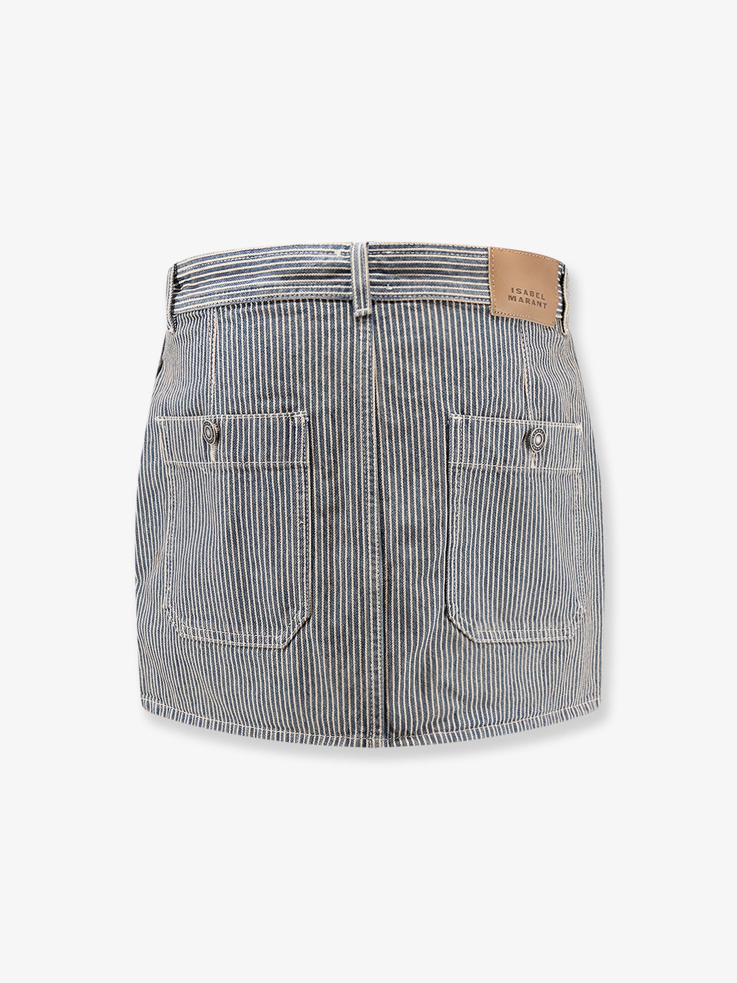 MARANT ETOILE Estera cotton skirt with striped pattern, view 2