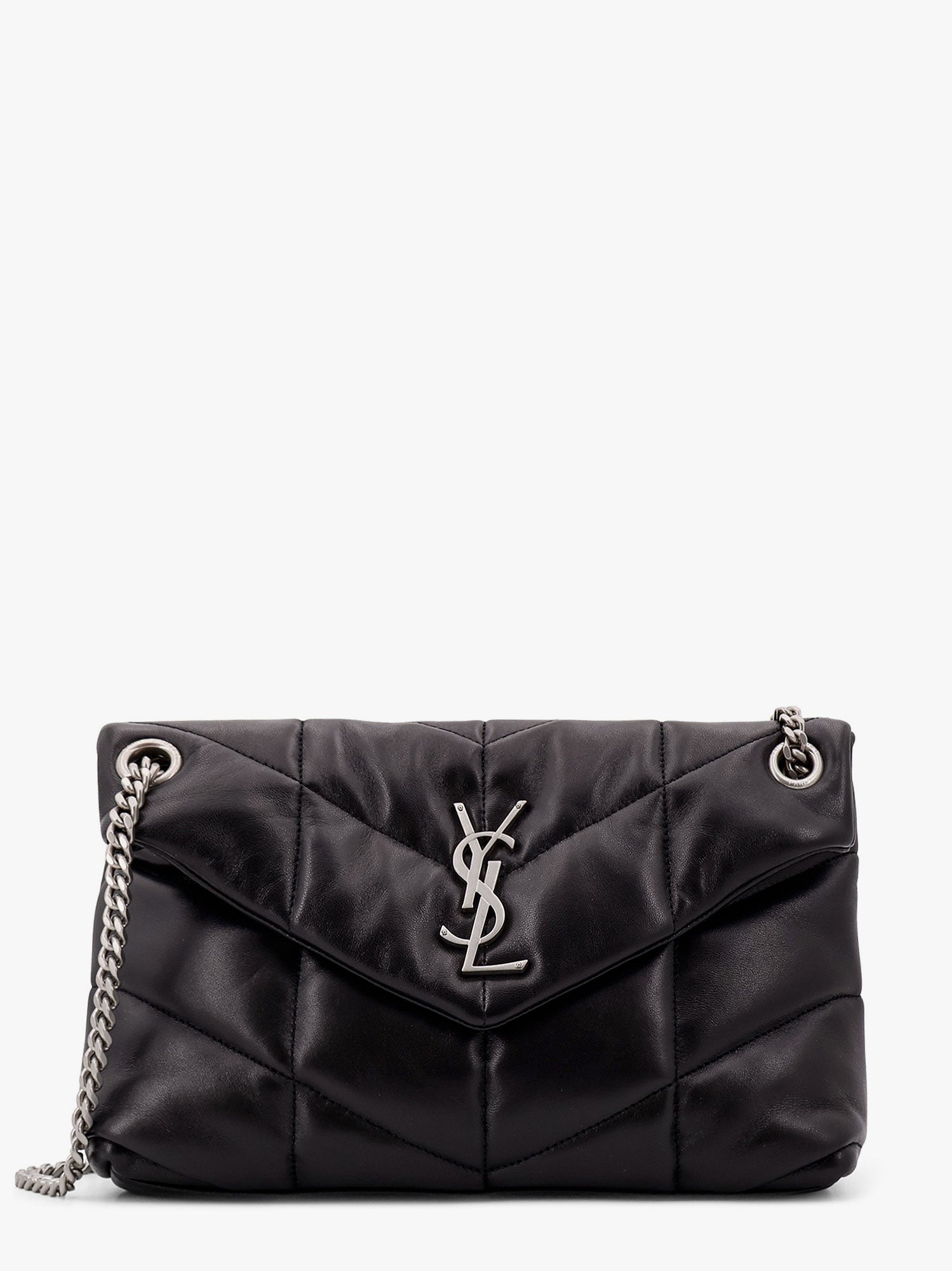 Saint Laurent Puffer matelassé leather crossbody bag