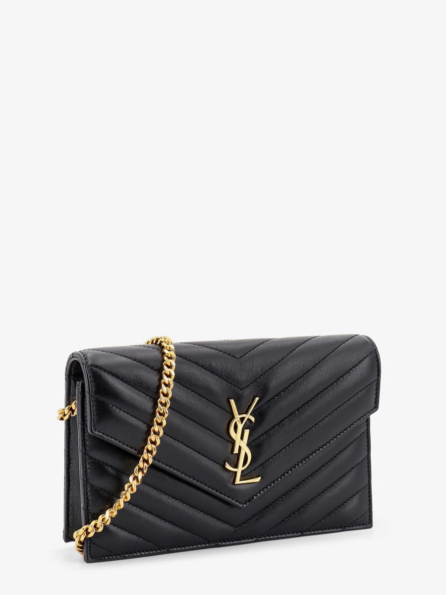 Saint Laurent Leather crossbody bag with metal Cassandre logo, view 3