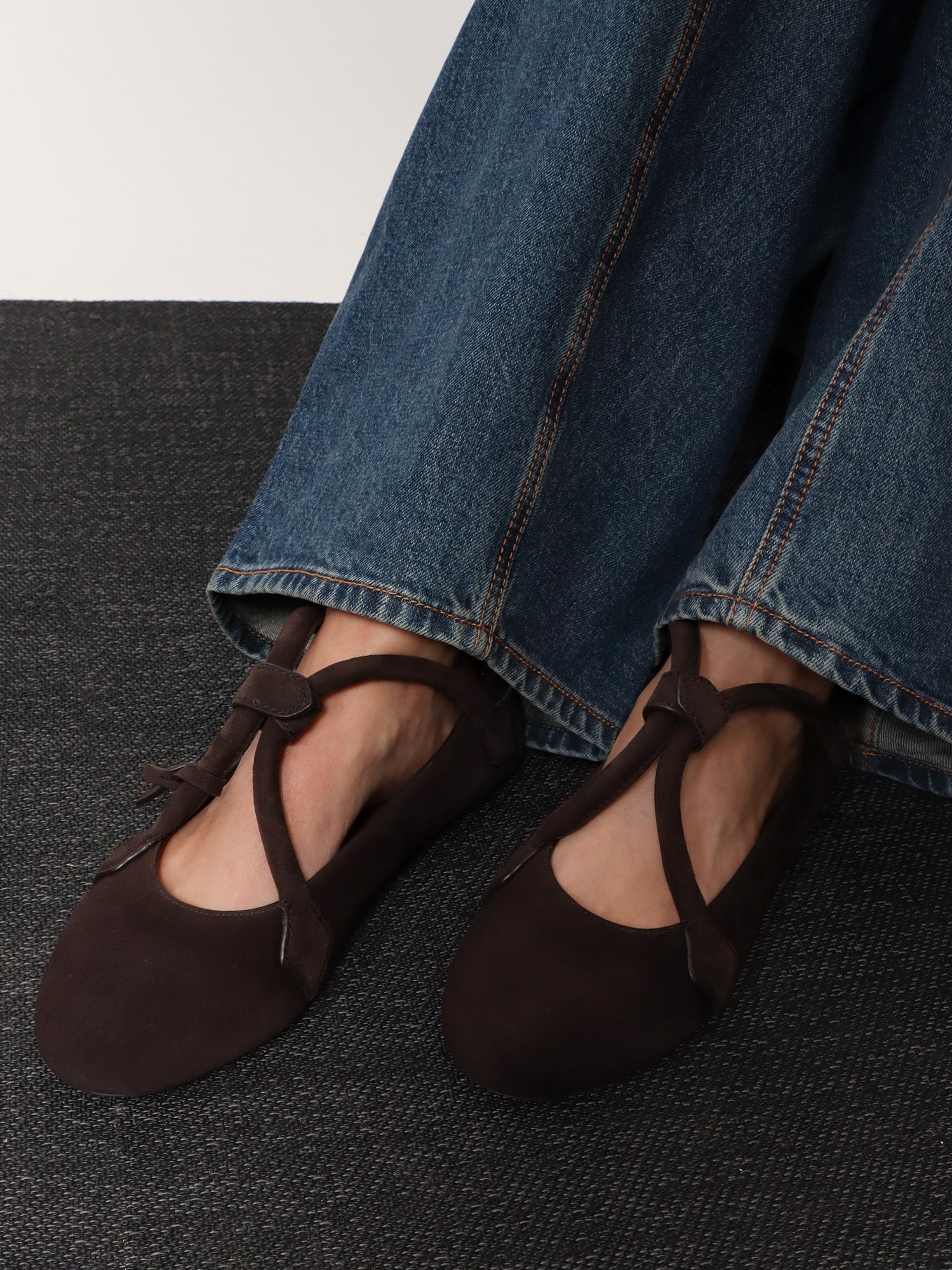 Alaïa Le Teckel Suede Ballet Flats, view 2
