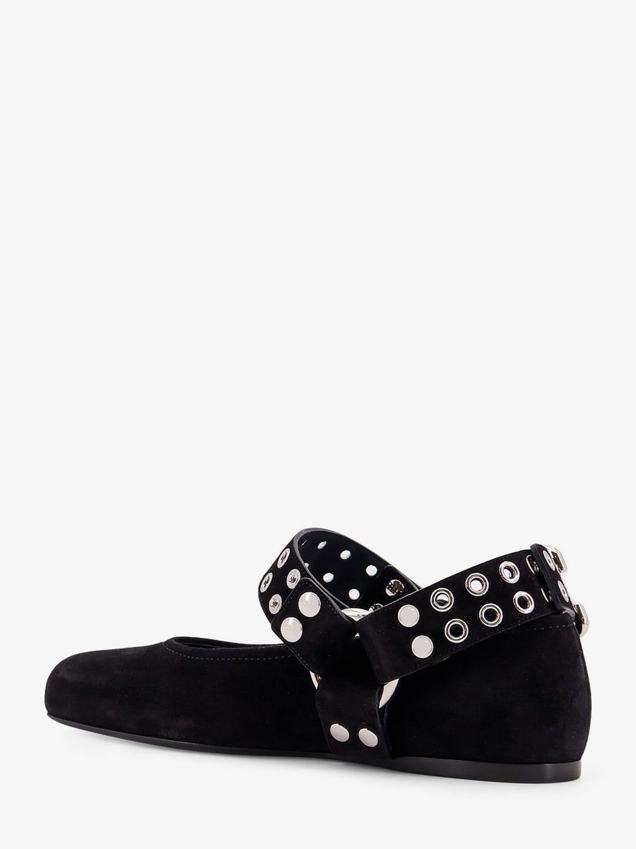 Alaïa Suede Biker Flat Ballerinas, view 4