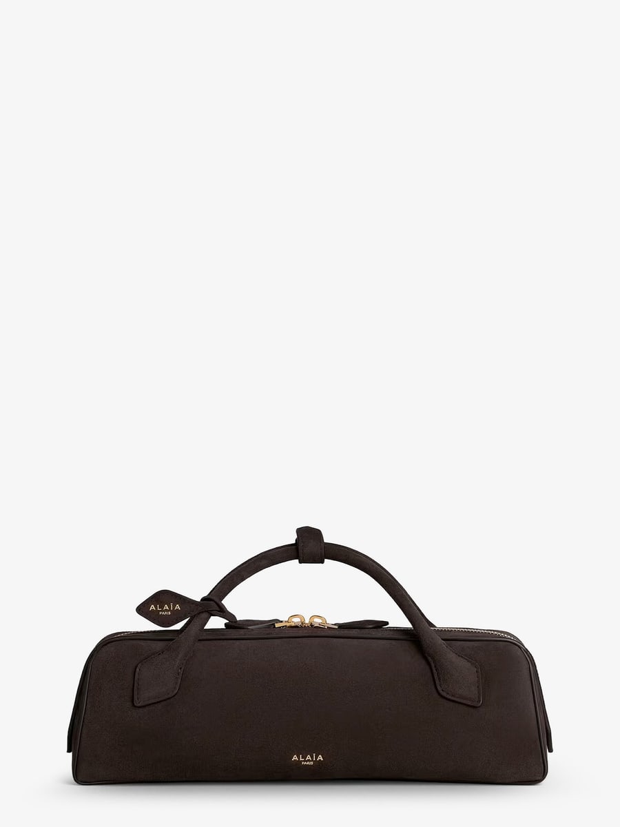 Alaïa Teckel Clutch suede handbag