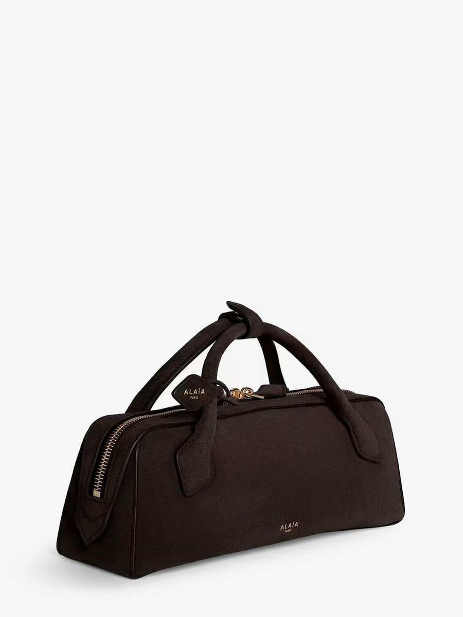 Alaïa Teckel Clutch suede handbag, view 3