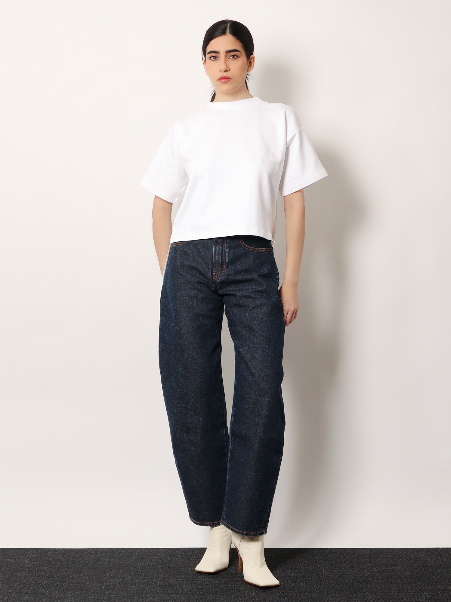 Alaïa Boxy cotton blend t-shirt, view 2