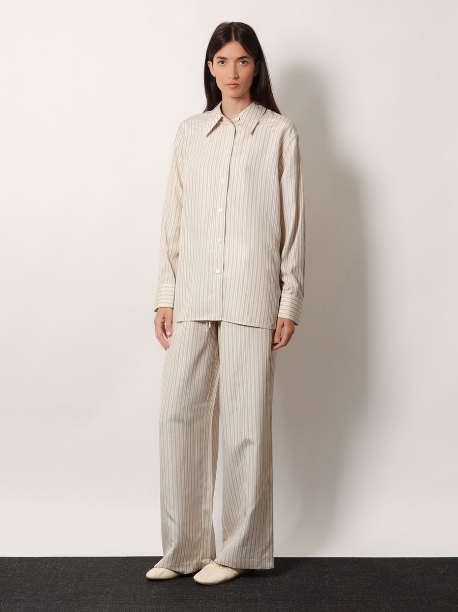 ROHE Silk striped trousers, view 2