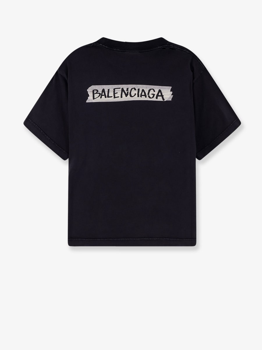 Balenciaga Used effect cotton t-shirt, view 2