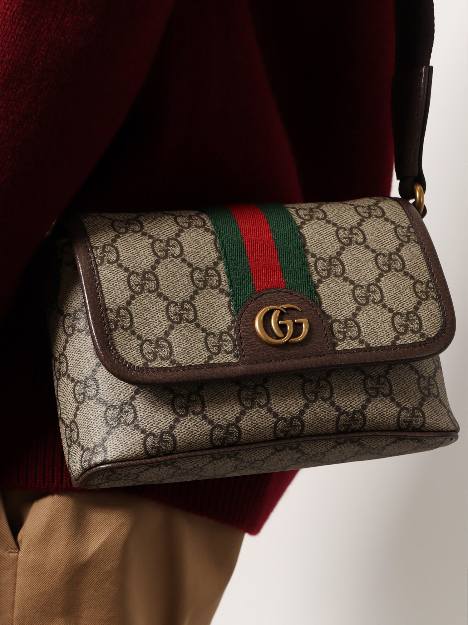 Gucci Mini Ophidia GG fabric crossbody bag, view 2