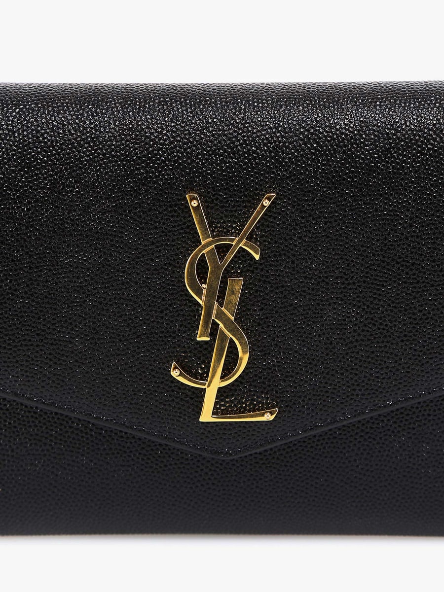 Saint Laurent Leather crossbody bag with metal Cassandre logo, view 5