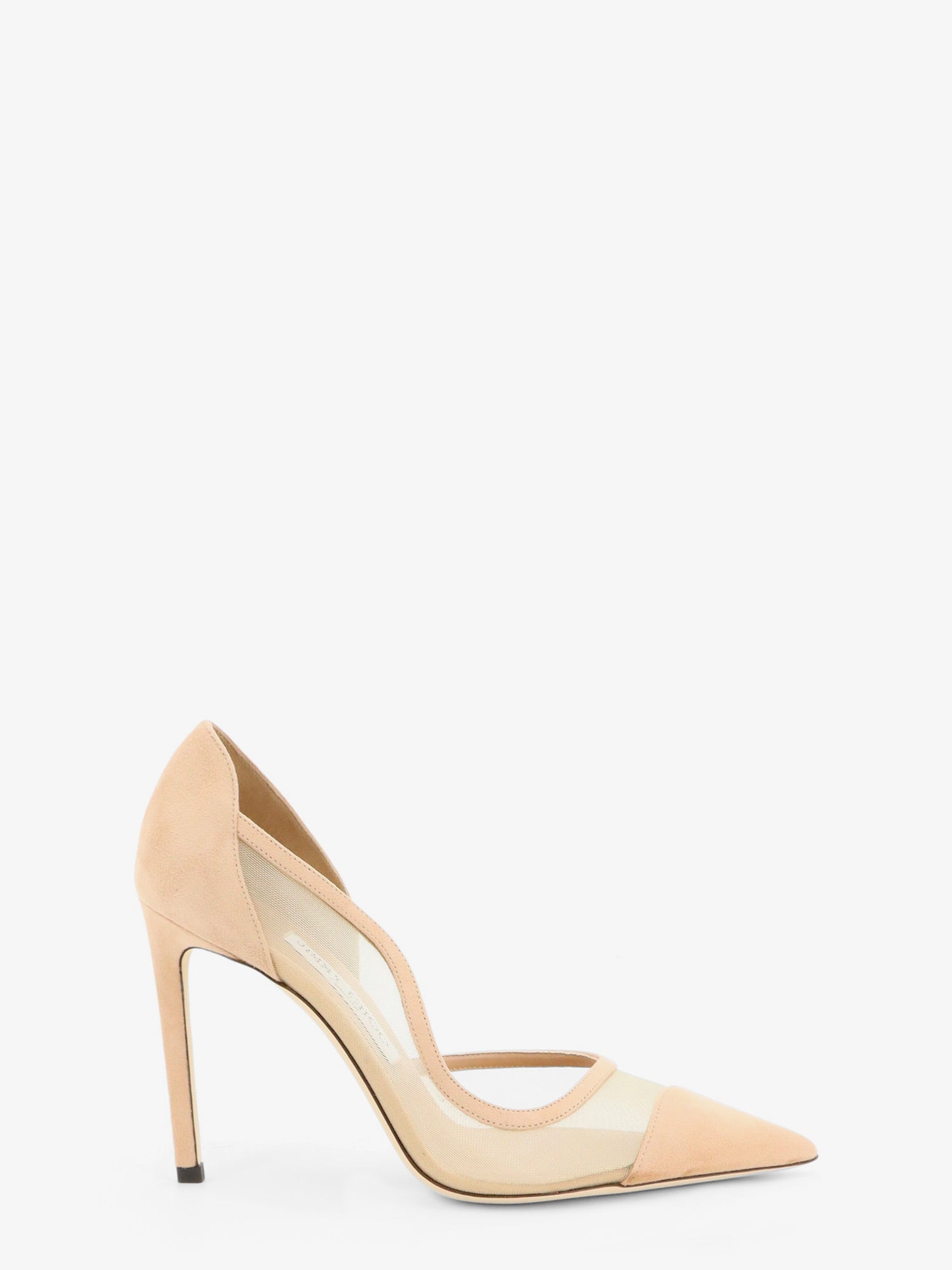 Jimmy Choo Brigitte voile and suede décolleté