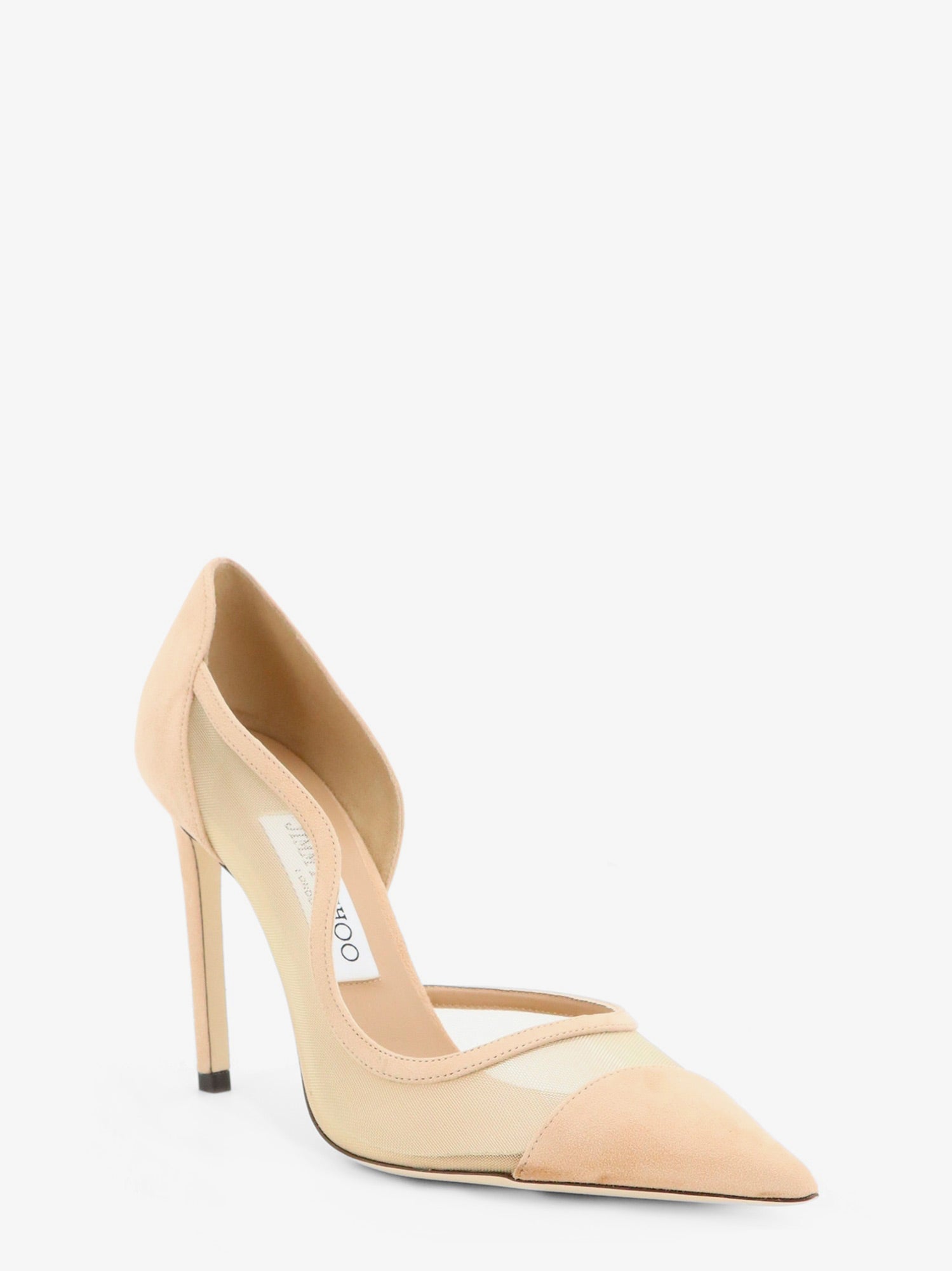 Jimmy Choo Brigitte voile and suede décolleté, view 2