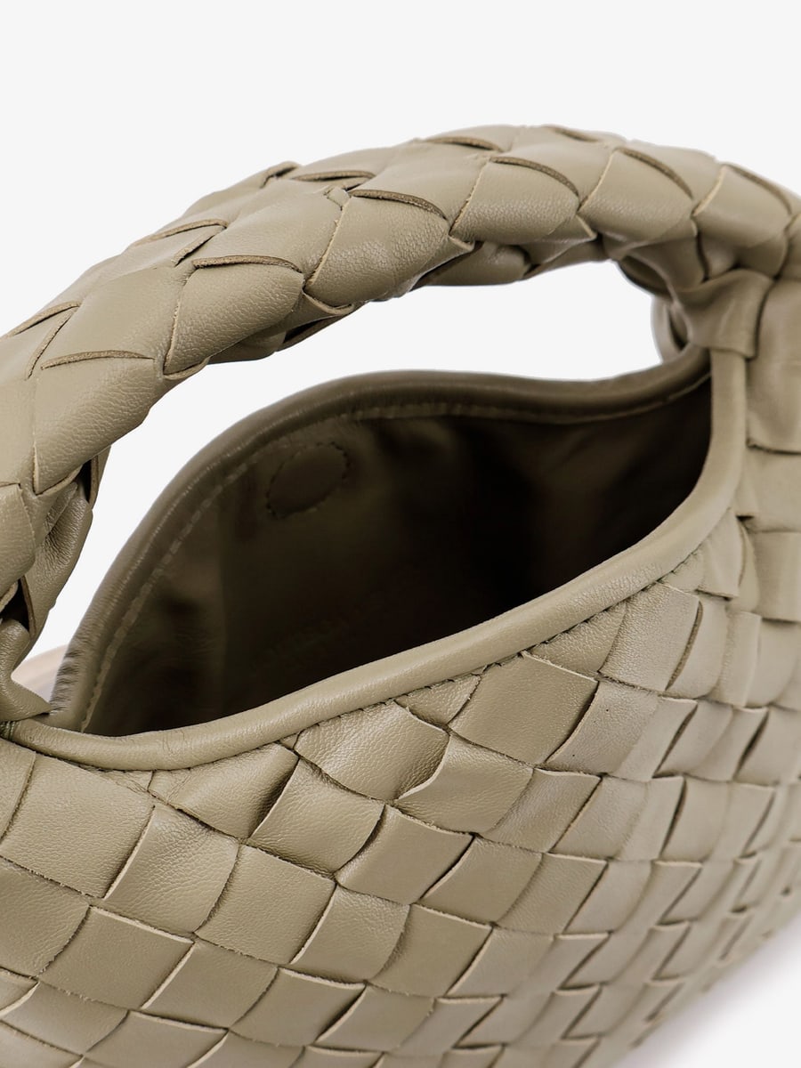 Bottega Veneta Mini Hop leather crossbody bag with Intrecciato pattern, view 4