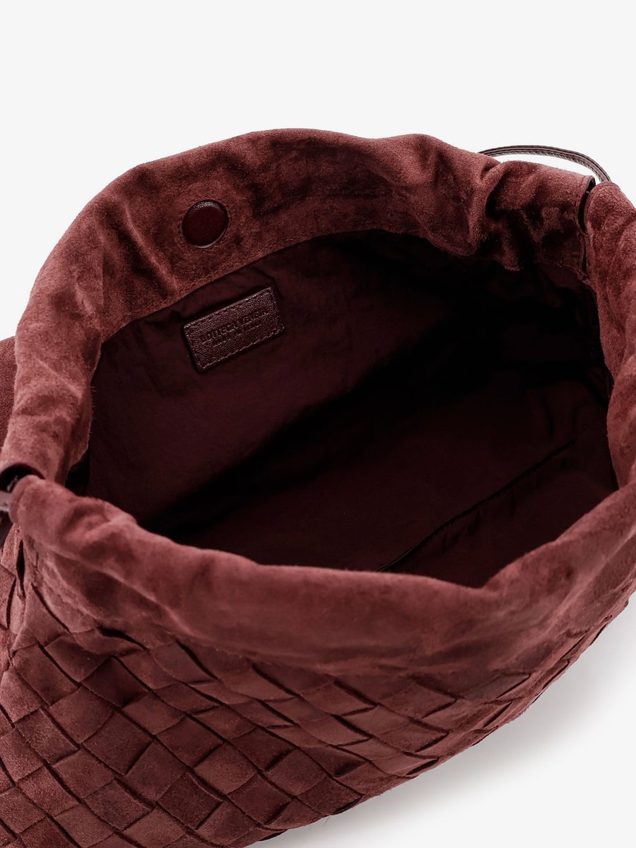 Bottega Veneta Suede Giorno crossbody bag with Intrecciato motif, view 4