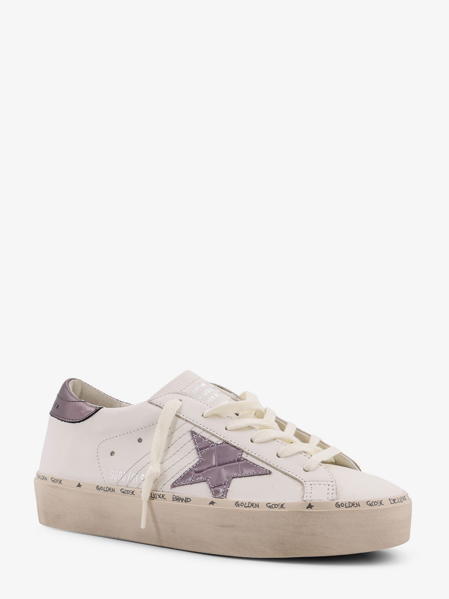 Golden Goose Hi Star leather sneakers with side logo, view 2