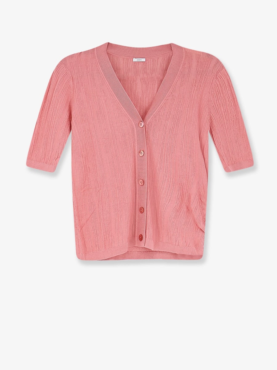 JOSEPH Silk and cotton cardigan with crinkled effect