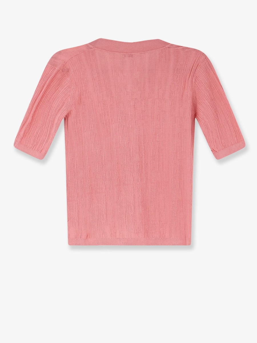 JOSEPH Silk and cotton cardigan with crinkled effect, view 2