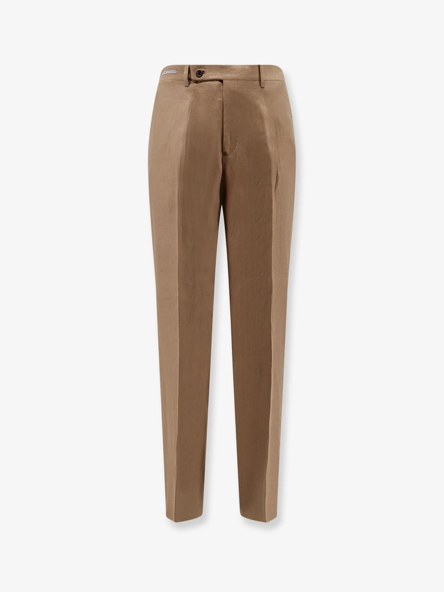 Corneliani Regular linen trousers