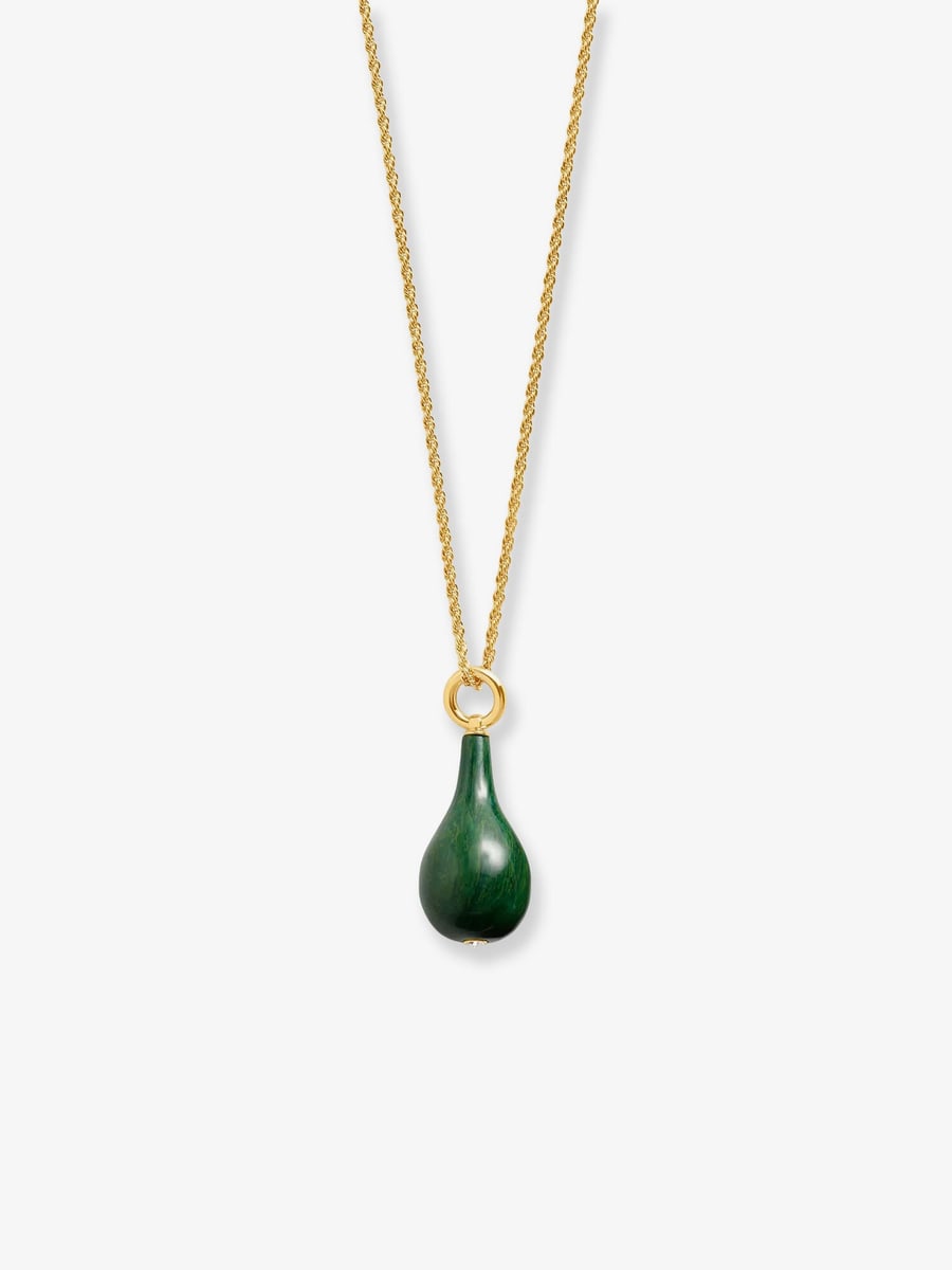 Toteme Medium jade drop necklace, view 2