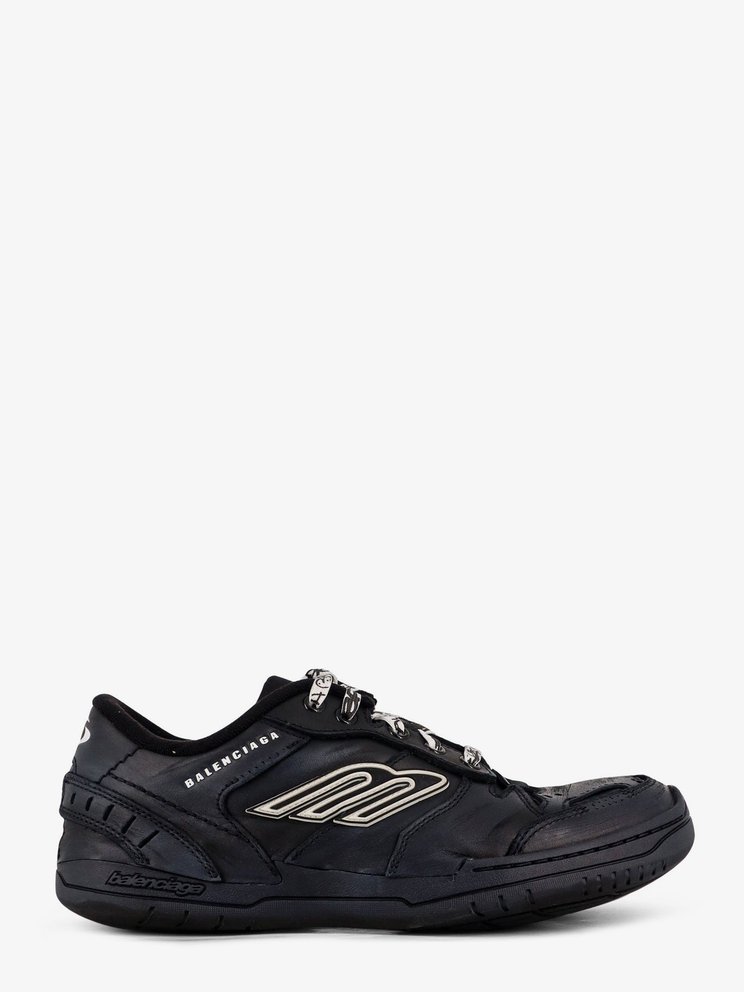 Balenciaga Hamptons Worn-Out low-top leather sneakers