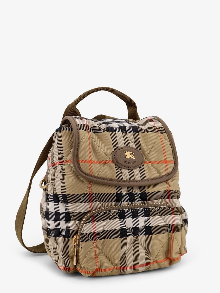 Burberry Horseshoe nylon backpack with check pattern, view 3