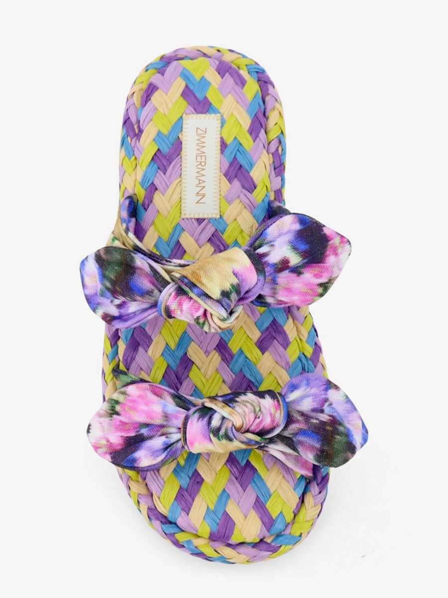 Zimmermann Carousel multicolored raffia sandals, view 5