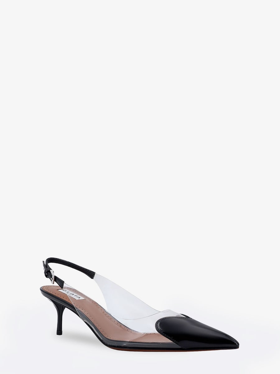 Alaïa Le Coeur Slingback PVC and leather pumps, view 3