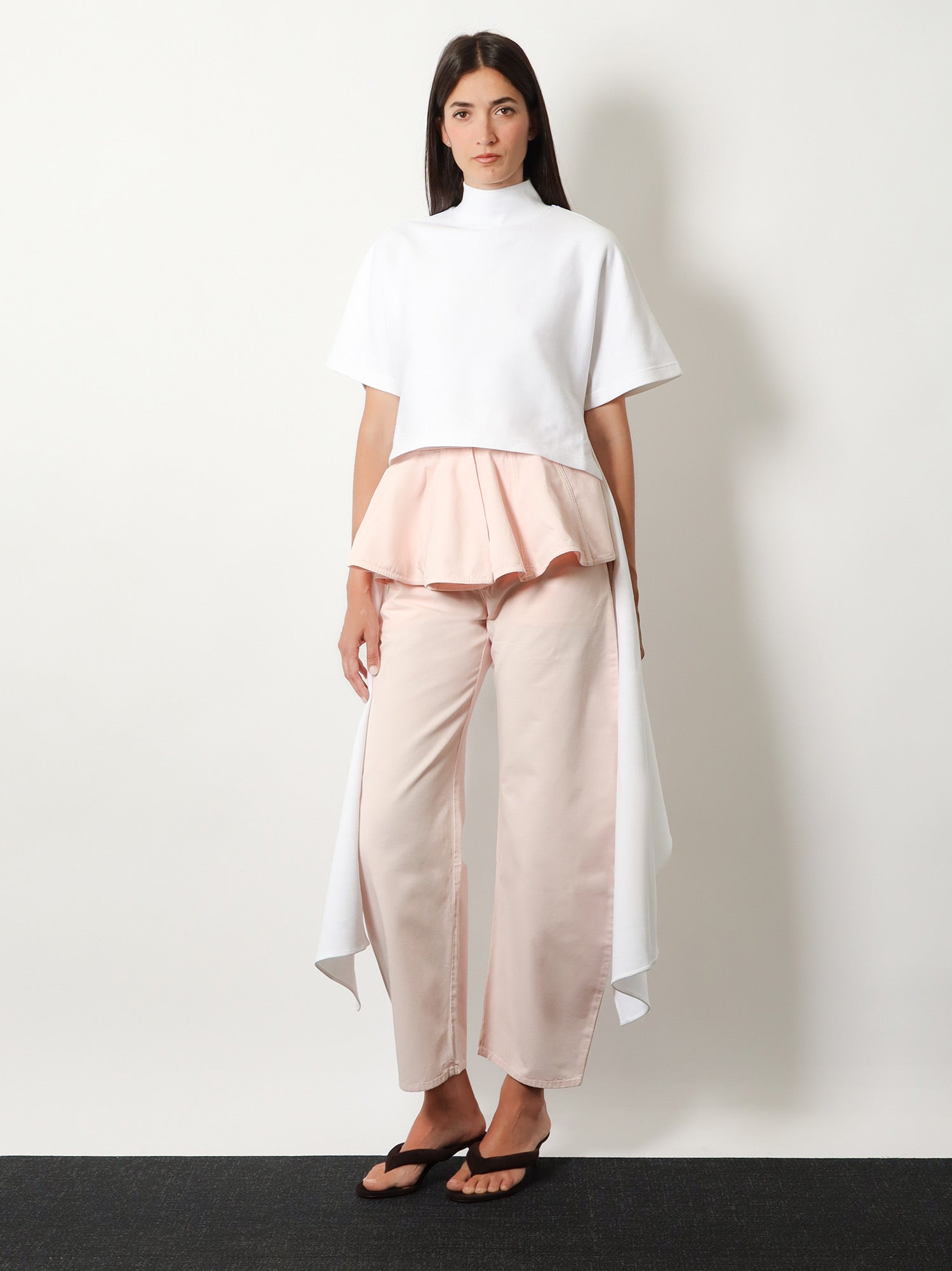 Alaïa Asym cotton blend t-shirt, view 2