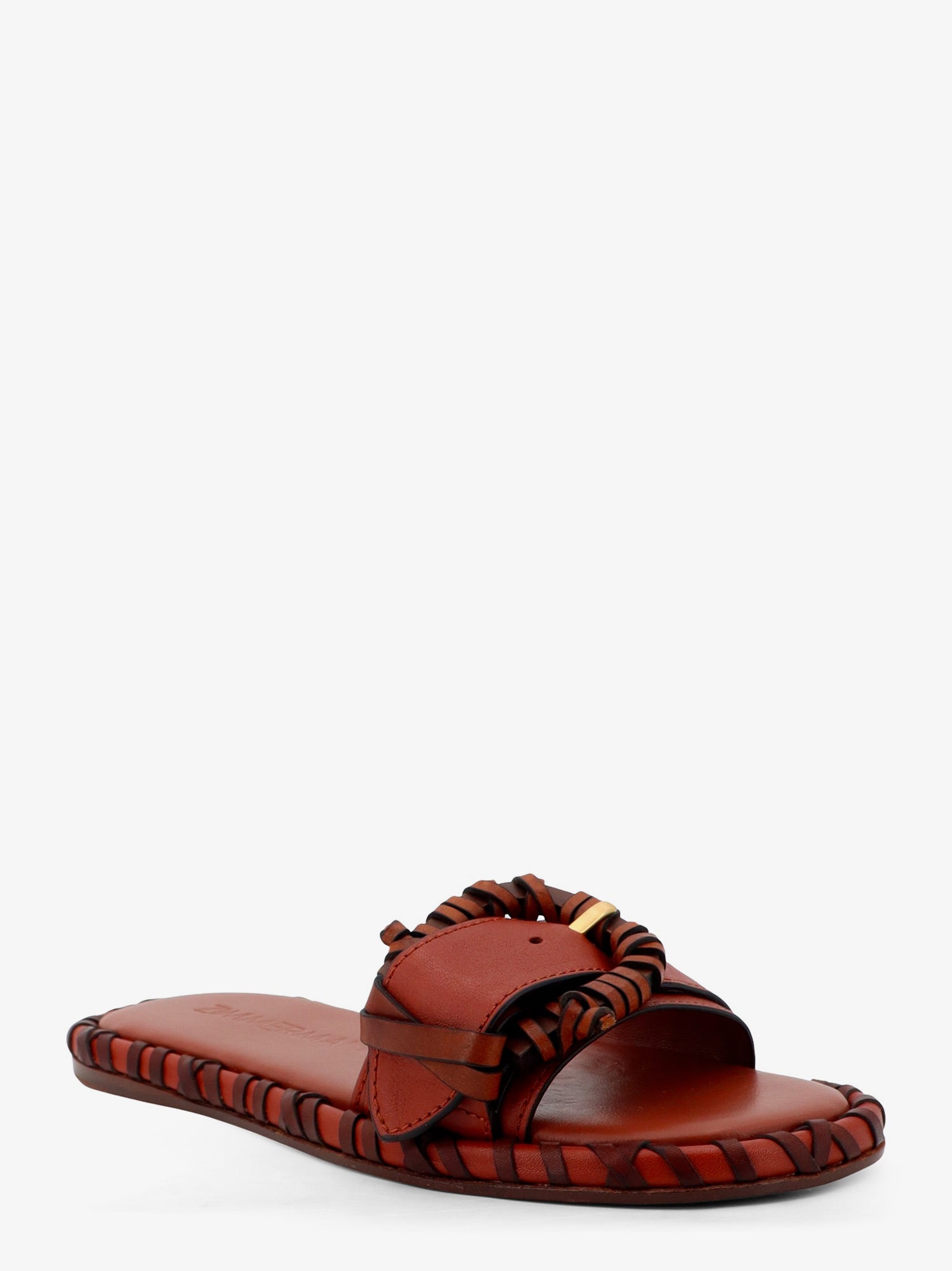 Zimmermann Alchemy leather sandals with woven details, view 2