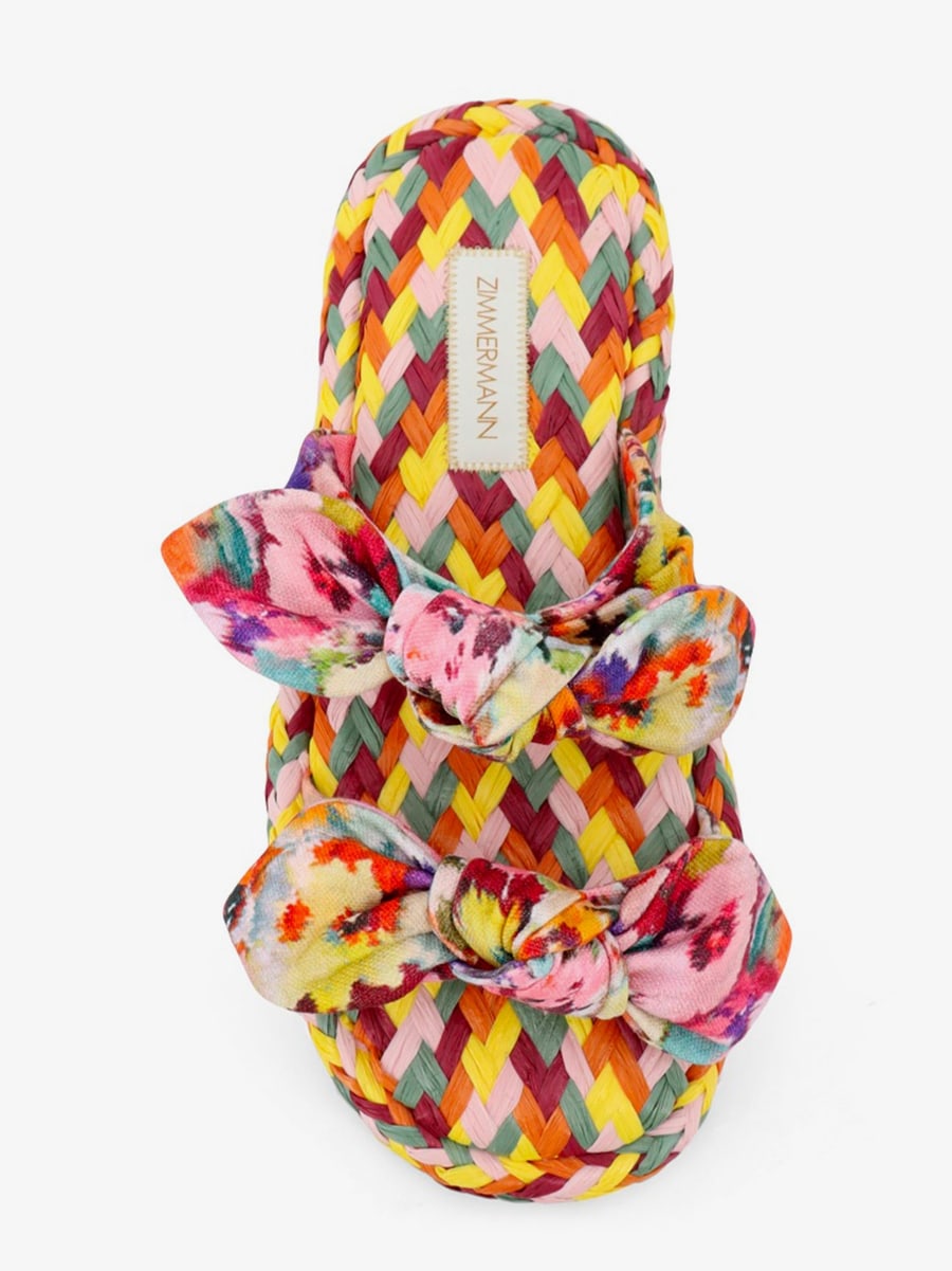 Zimmermann Multicolored raffia Carousel sandals, view 5