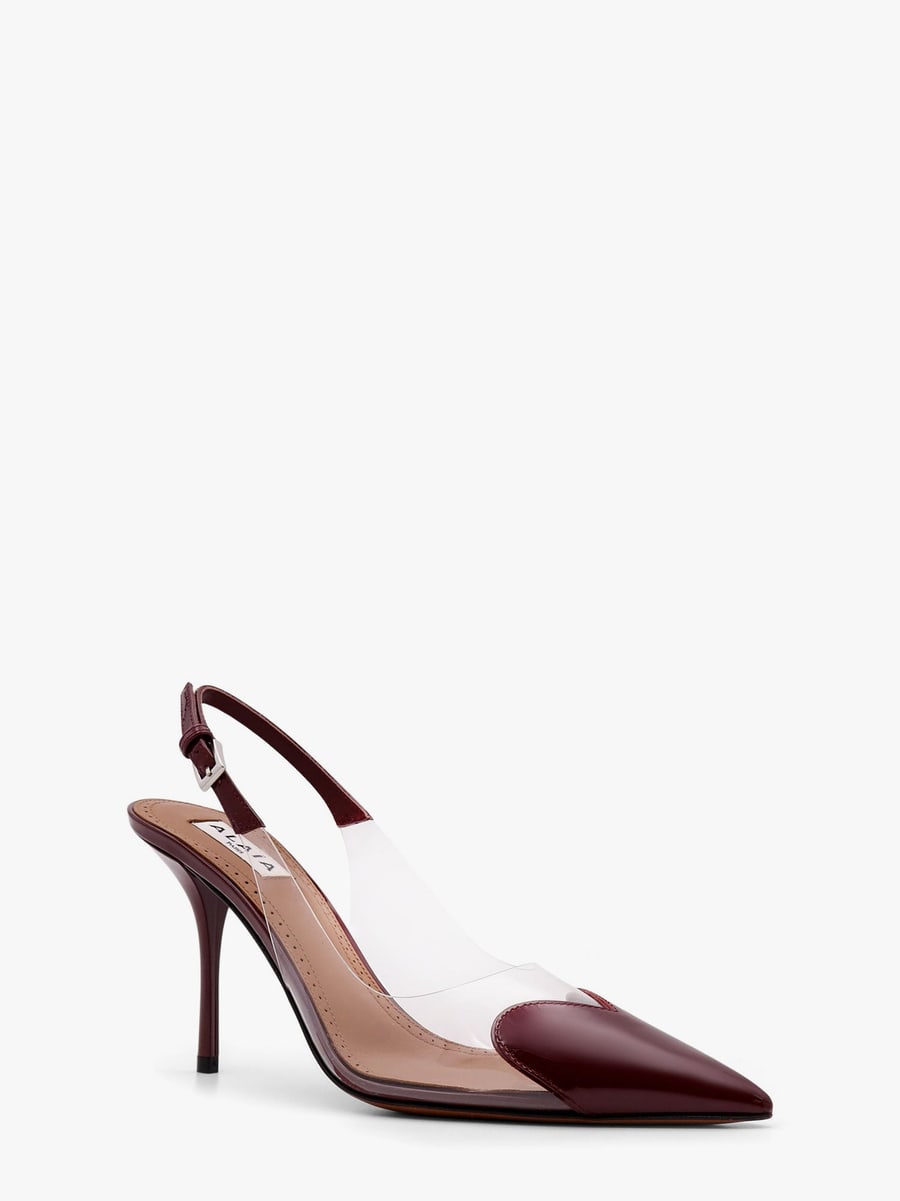 Alaïa Slingbacks 90 leather and PVC pumps, view 3