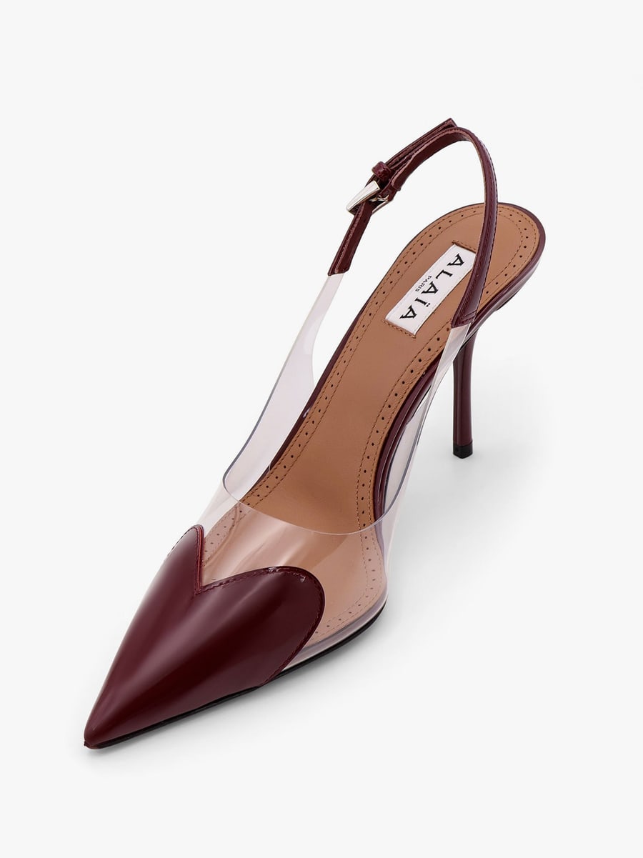 Alaïa Slingbacks 90 leather and PVC pumps, view 5