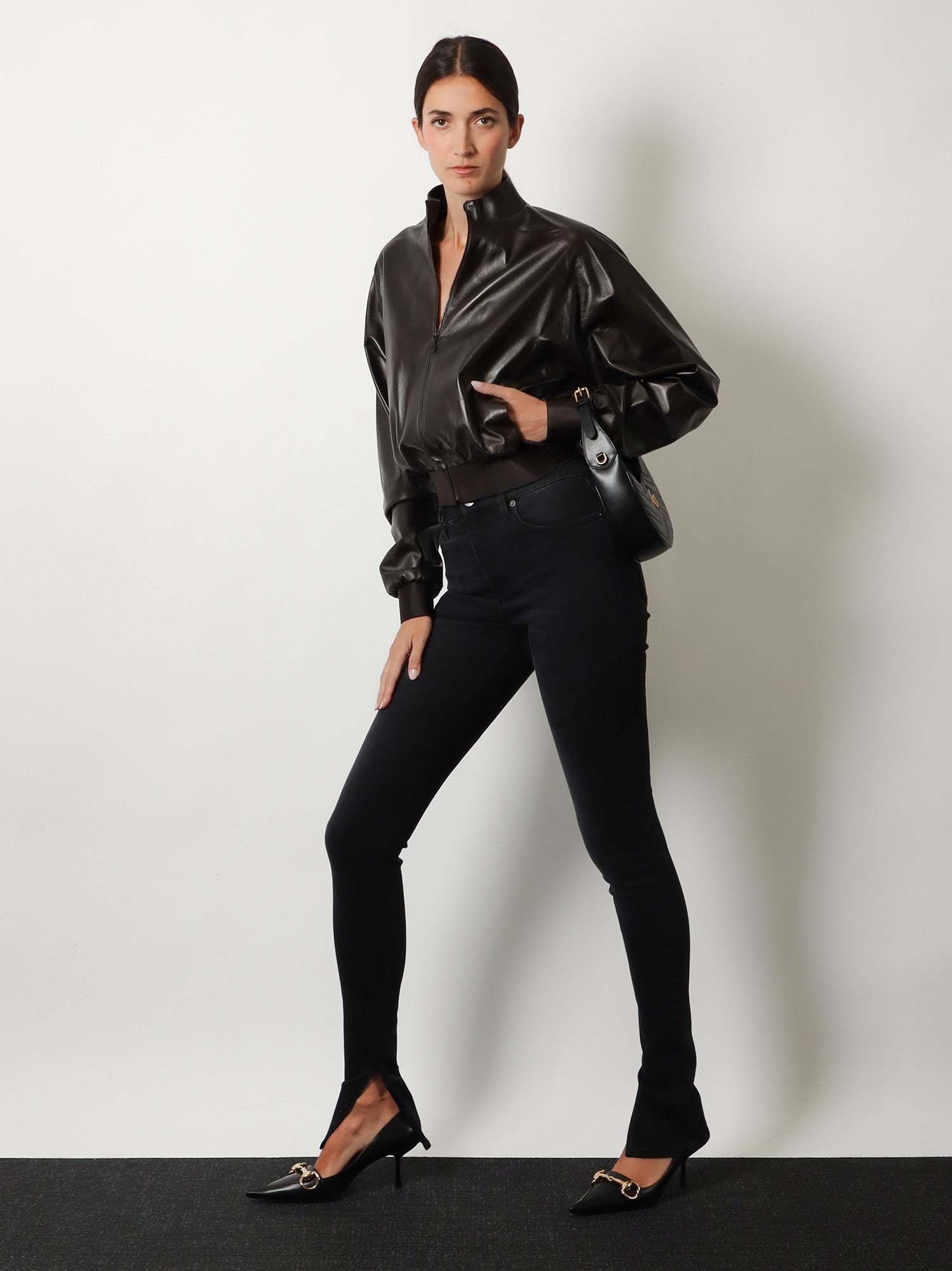 Gucci Slim Fit black denim trousers, view 2