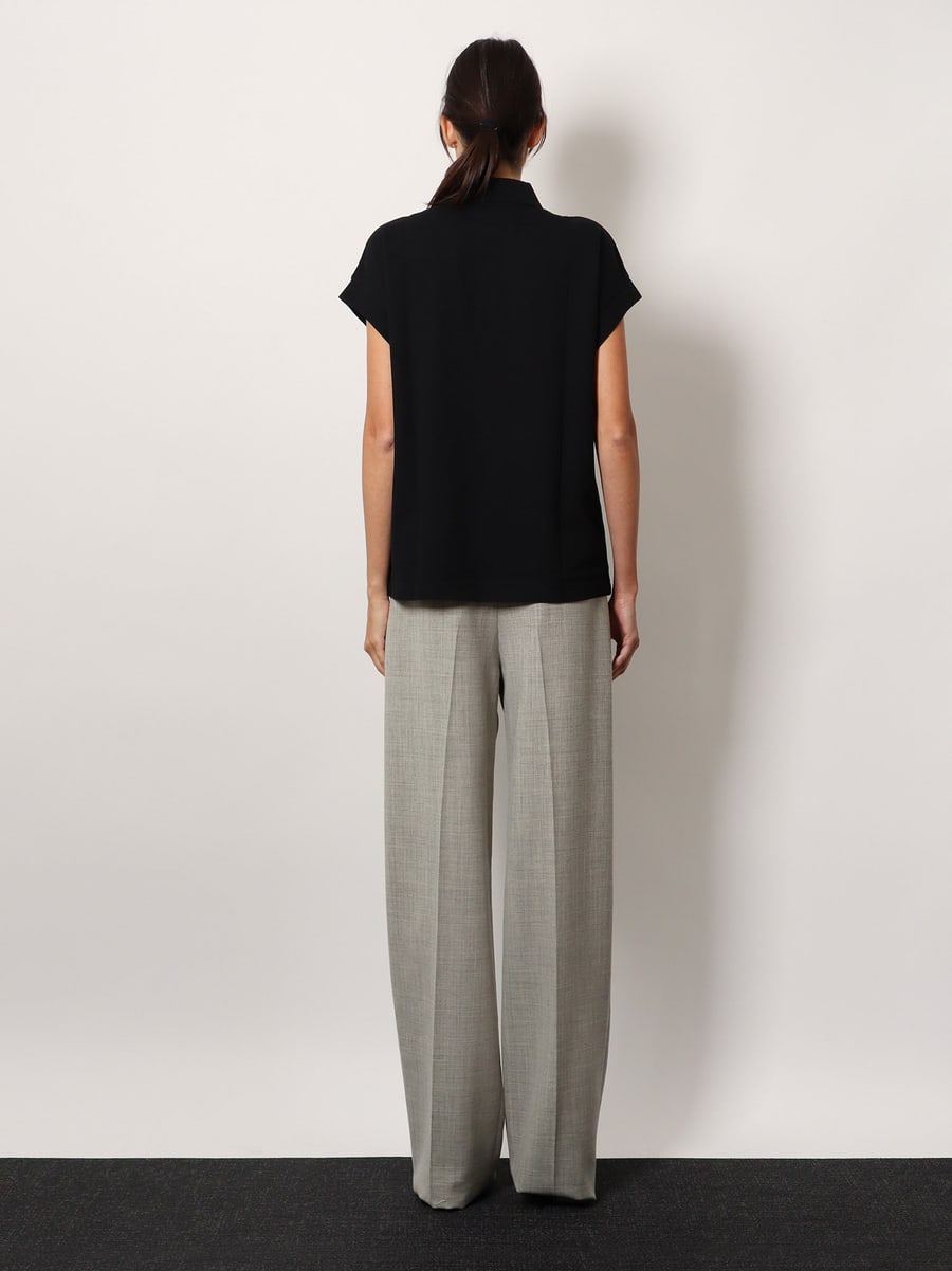 Saint Laurent Cotton blend polo shirt with logo, view 3